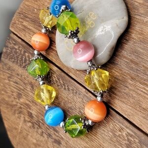 B2605 regency Moonstone mist‎ bracelet colorful stone